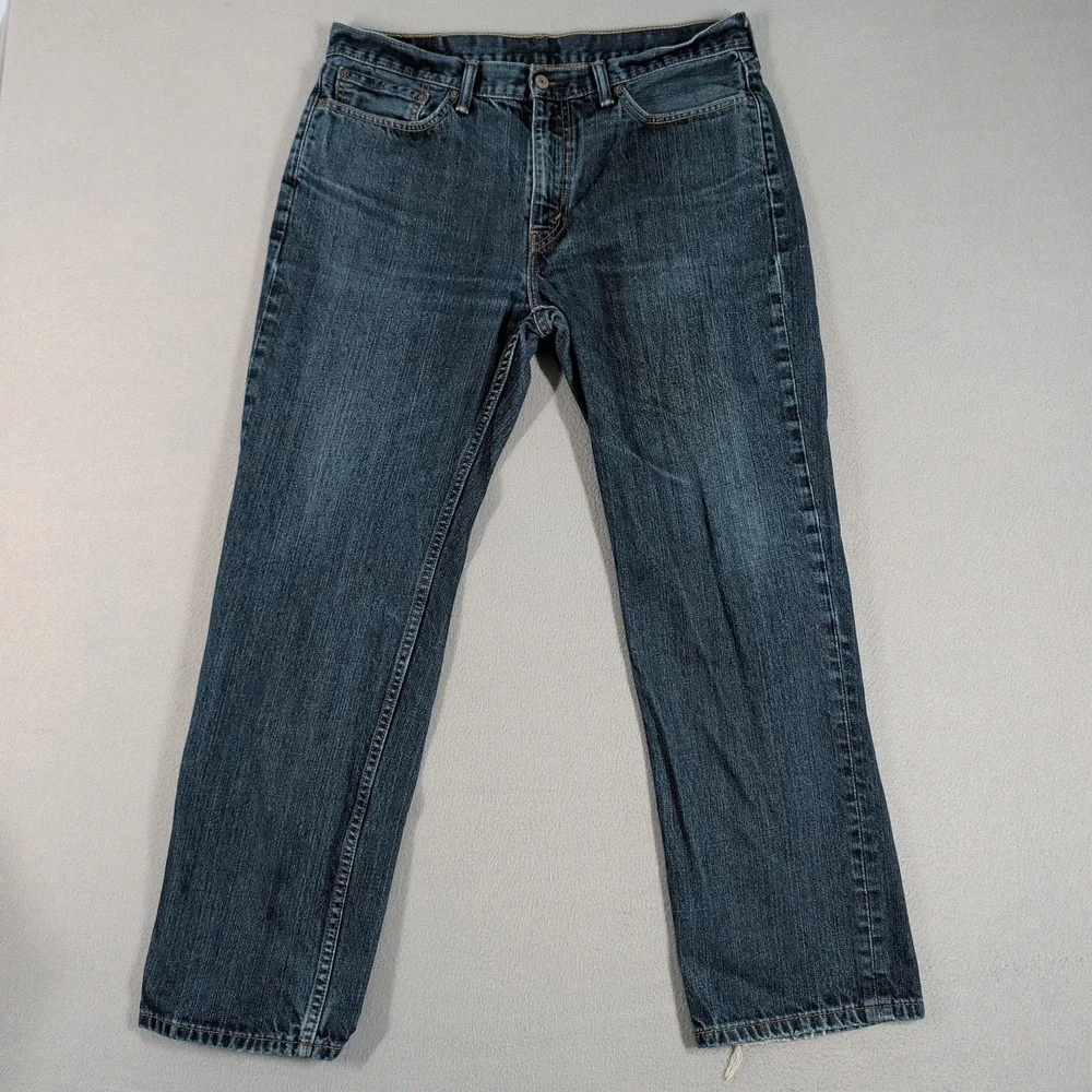 Levi's 514 Jeans Men 36x30 Blue Straight Leg Denim Pants Casual Classic